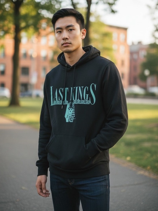 Last Kings Other - Last Kings by Artist Tyga Tut Logo Black Hoodie Pullover Unisex Small Hip Hop